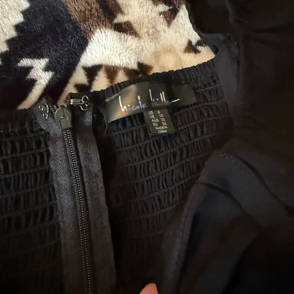 Nicole Miller Black Long Sleeve Dress - Picture 3 of 4